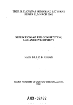 Reflections on the constitution, law and development