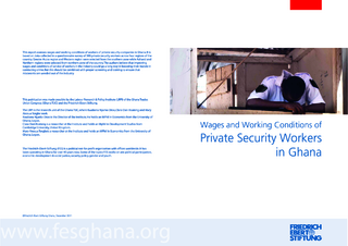 Wages and working conditions of private security workers in Ghana