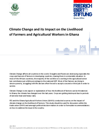 Climate change and its impact on the livelihood of farmers and agricultural workers in Ghana