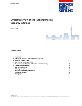 Critical overview of the (urban) informal economy in Ghana